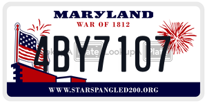 4BY7107 license plate in Maryland