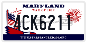4CK6211 license plate in Maryland
