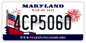 4CP5060 license plate in Maryland