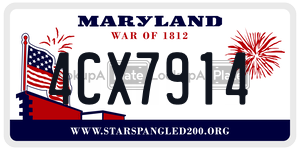 4CX7914 license plate in Maryland
