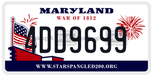 4DD9699 license plate in Maryland