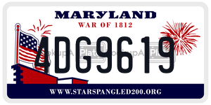 4DG9619  license plate in MD