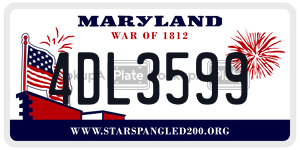 4DL3599  license plate in MD