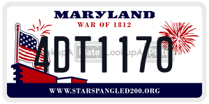 4DT1170 license plate in Maryland