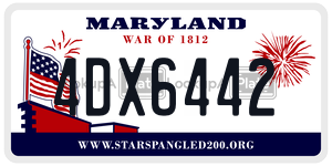 4DX6442  license plate in MD