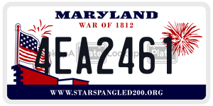 4EA2461  license plate in MD