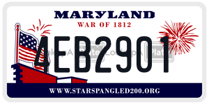4EB2901 license plate in Maryland