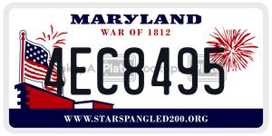 4EC8495 license plate in Maryland