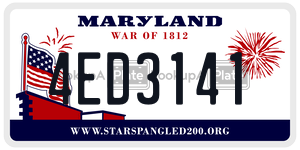 4ED3141 license plate in Maryland