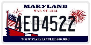 4ED4522 license plate in Maryland