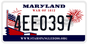 4EE0397 license plate in Maryland