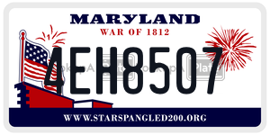4EH8507 license plate in Maryland