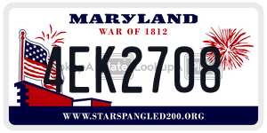 4EK2708 license plate in Maryland
