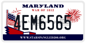 4EM6565 license plate in Maryland