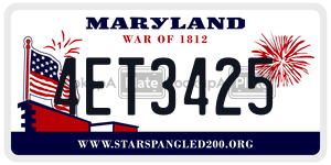 4ET3425  license plate in MD