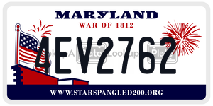 4EV2762  license plate in MD