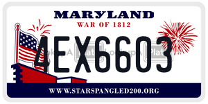 4EX6603 license plate in Maryland