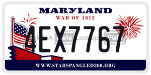 4EX7767 license plate in Maryland