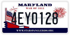 4EY0128 license plate in Maryland