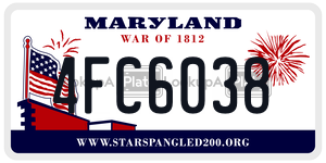 4FC6038 license plate in Maryland