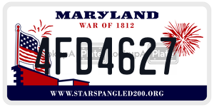 4FD4627 license plate in Maryland