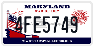 4FE5749 license plate in Maryland