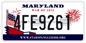 4FE9261 license plate in Maryland