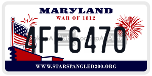 4FF6470 license plate in Maryland