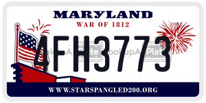 4FH3773 license plate in Maryland