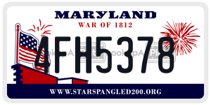 4FH5378 license plate in Maryland