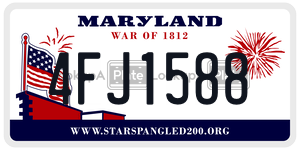 4FJ1588 license plate in Maryland