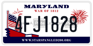 4FJ1828 license plate in Maryland