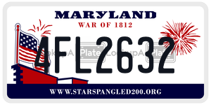 4FL2632 license plate in Maryland