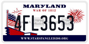 4FL3653 license plate in Maryland