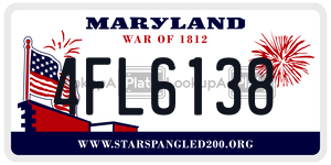 4FL6138 license plate in Maryland