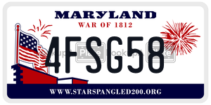4FSG58 license plate in Maryland