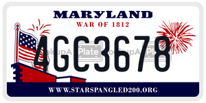 4GC3678  license plate in MD