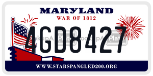 4GD8427 license plate in Maryland