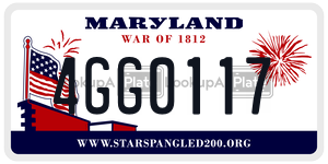 4GG0117 license plate in Maryland
