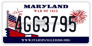 4GG3795 license plate in Maryland
