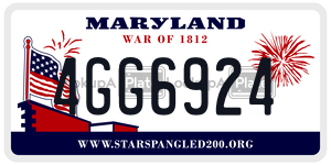 4GG6924 license plate in Maryland