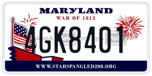 4GK8401  license plate in MD