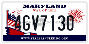 4GV7130  license plate in MD