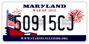 50915CJ  license plate in MD