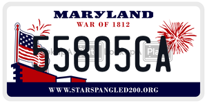 55805CA license plate in Maryland
