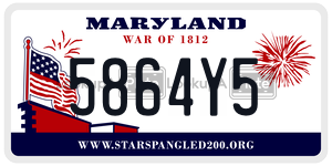 5864Y5 license plate in Maryland