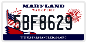 5BF8629  license plate in MD