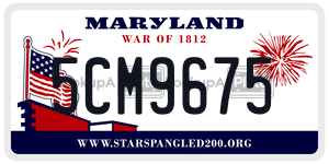 5CM9675 license plate in Maryland
