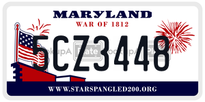 5CZ3448 license plate in Maryland