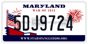 5DJ9724 license plate in Maryland